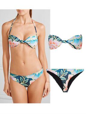MARA HOFFMAN Bandeau bikini sz M NWT Arcadia print